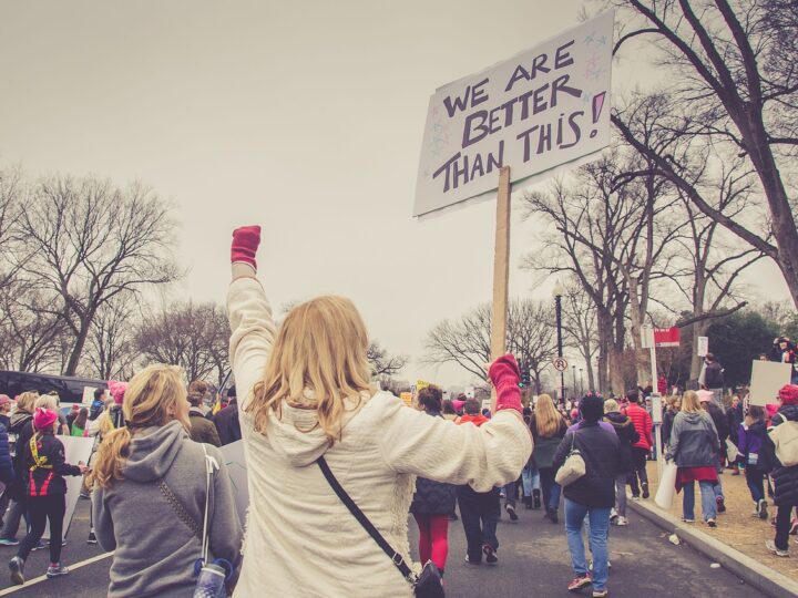 Democratic people on the road